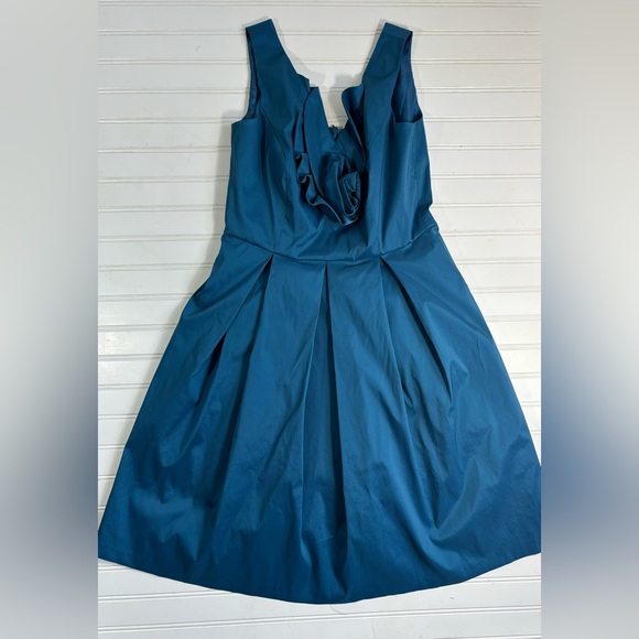 J Taylor Dress Sleeveless Dress Cocktail Bridesmaid Peacock Blue Lined Size 6 - Picture 8 of 16